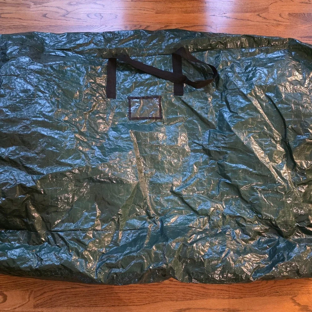 Heavy Duty Storage Bag up to 7.5' Christmas Tree Wreath Ornaments Green Foldable